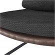 Finch Everett Faux Leather Mid-Century Modern Accent Chair Removable Covers Gray