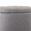 Finch Bennett Round Storage Ottoman Gray