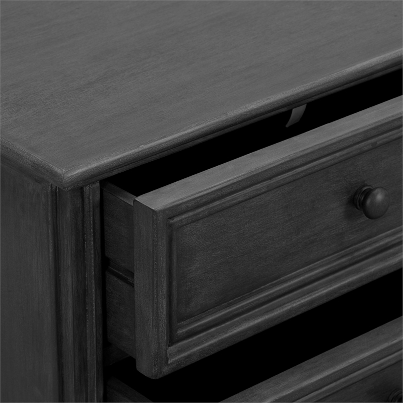 Finch Webster 3 Drawer Storage Cabinet Dark Gray
