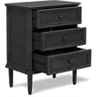 Finch Webster 3 Drawer Storage Cabinet Dark Gray