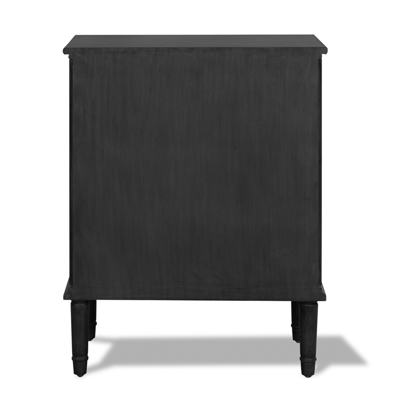 Finch Webster 3 Drawer Storage Cabinet Dark Gray