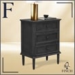 Finch Webster 3 Drawer Storage Cabinet Dark Gray