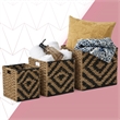 Click365 Botswana Two Tone Woven Brown Basket Set of 3
