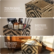 Click365 Botswana Two Tone Woven Brown Basket Set of 3