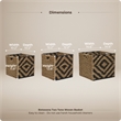 Click365 Botswana Two Tone Woven Brown Basket Set of 3