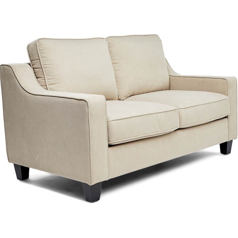 Finch Smithson Performance Fabric Loveseat With Track Arms in Tan