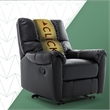 ClickDecor Langston Recliner Faux Leather Black