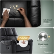 ClickDecor Langston Recliner Faux Leather Black