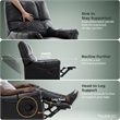 ClickDecor Langston Recliner Faux Leather Black