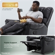 ClickDecor Langston Recliner Faux Leather Black
