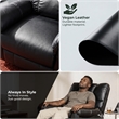 ClickDecor Langston Recliner Faux Leather Black