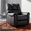 ClickDecor Langston Recliner Faux Leather Black