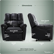 ClickDecor Langston Recliner Faux Leather Black