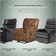 ClickDecor Langston Recliner Faux Leather Black