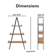 Finch Morris A-Frame Wood & Metal Bookshelf in Natural and Black