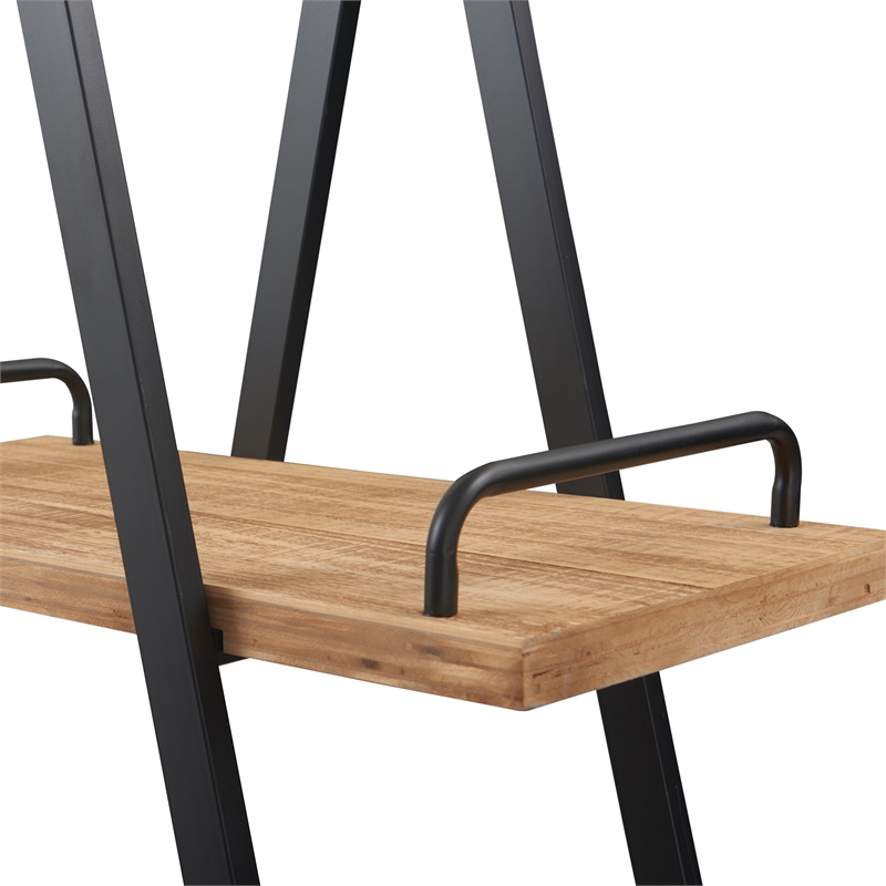 Finch Morris A-Frame Wood & Metal Bookshelf in Natural and Black