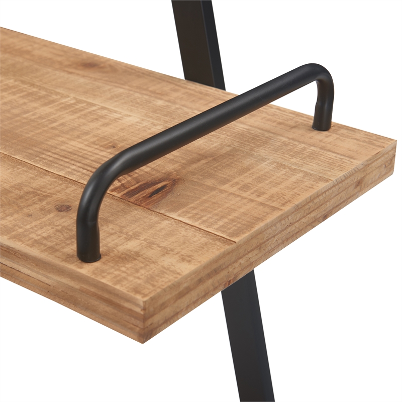 Finch Morris A-Frame Wood & Metal Bookshelf in Natural and Black