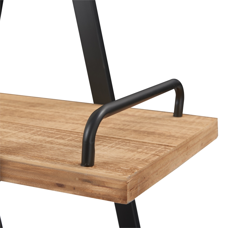 Finch Morris A-Frame Wood & Metal Bookshelf in Natural and Black