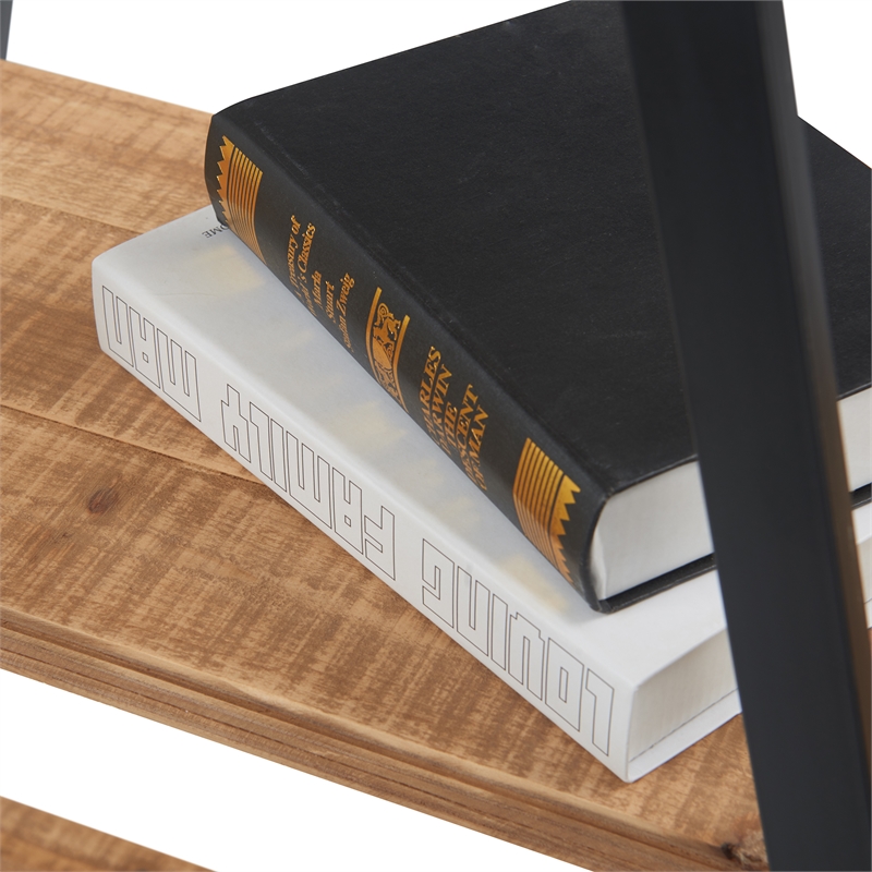 Finch Morris A-Frame Wood & Metal Bookshelf in Natural and Black