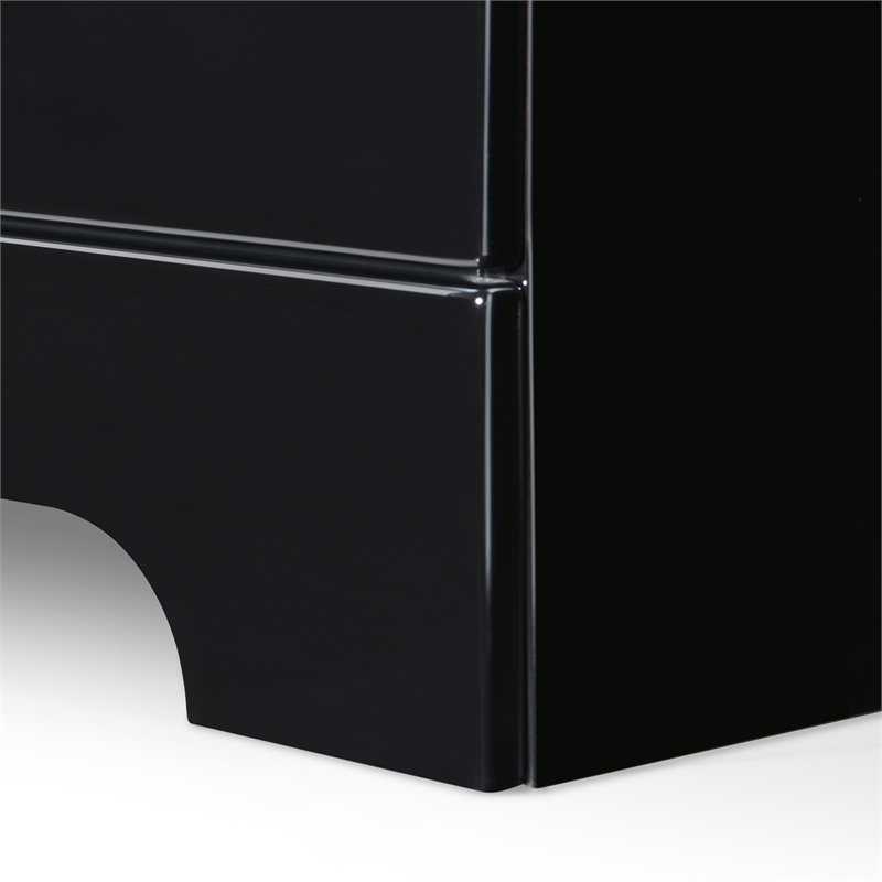 ClickDecor Hudson 2 Drawer Nightstand Black