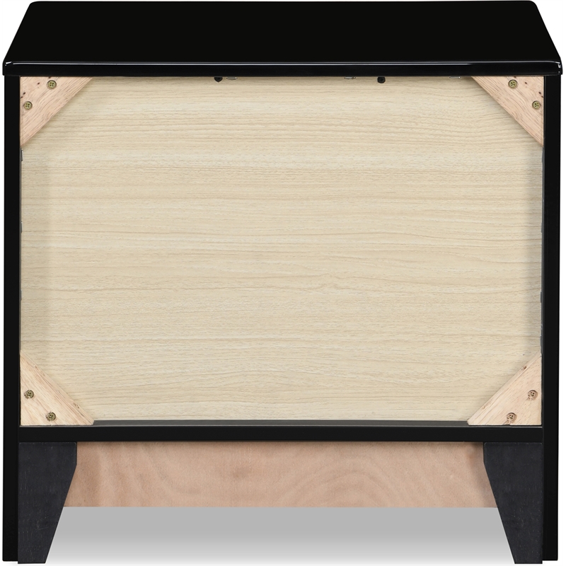 ClickDecor Hudson 2 Drawer Nightstand Black