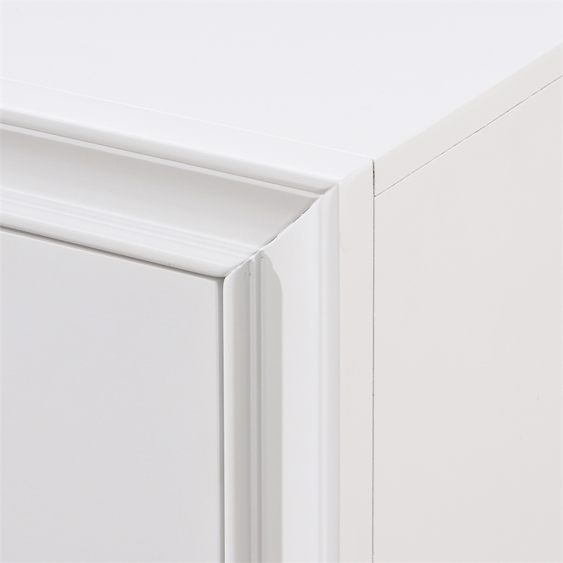 ClickDecor Edmond 2 Drawer Nightstand with USB White