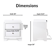 ClickDecor Edmond 2 Drawer Nightstand with USB White