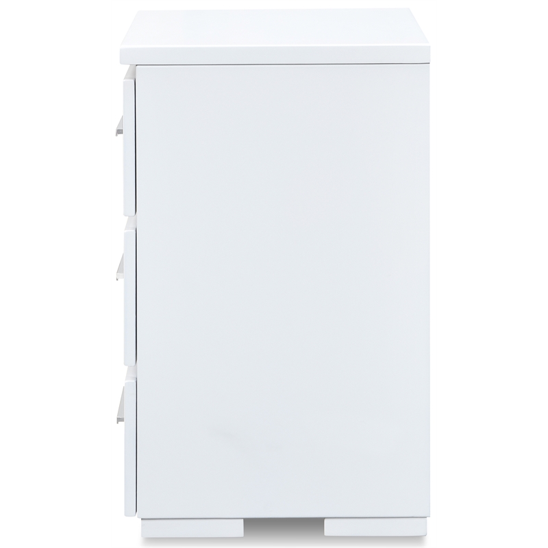 Finch Belmont 3 Drawer Nightstand White