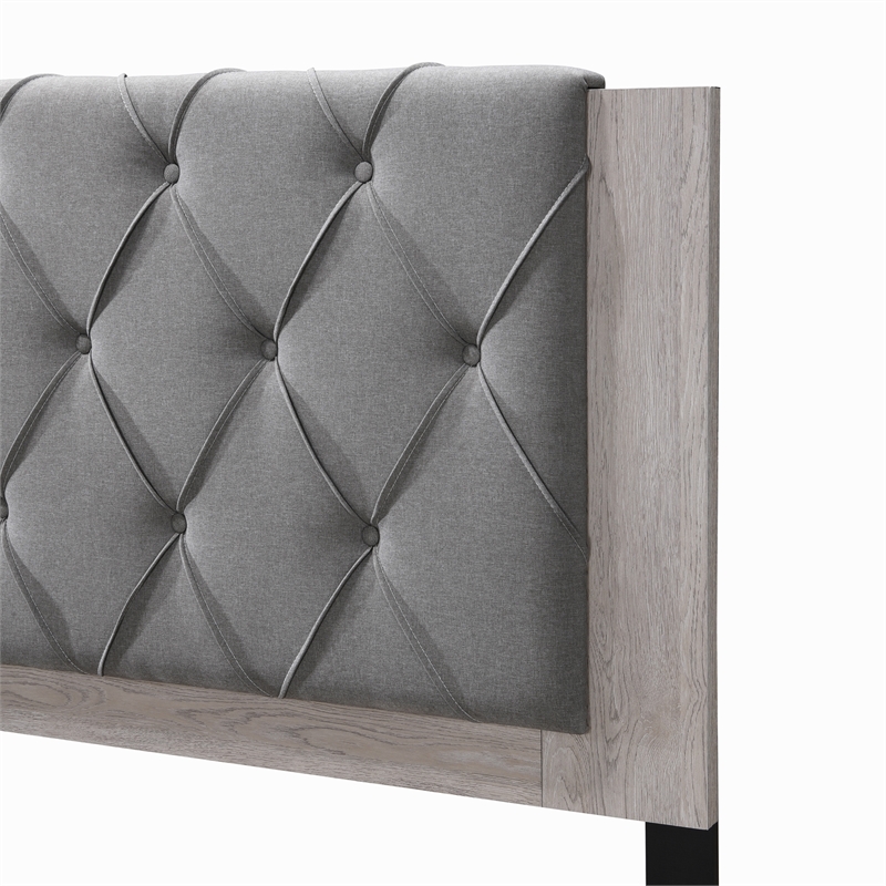 ClickDecor Kenton Platform Bed Queen Size Light Gray