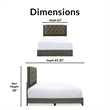ClickDecor Kenton Platform Bed Queen Size Gray
