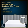 Finch Gramercy Channel Tufted Upholstered Bed Queen Size Grey Velvet