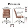 Finch Franklin Modern Leather Desk Chair Brown