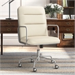 Finch Franklin Modern Leather Desk Chair White