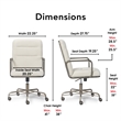 Finch Franklin Modern Fabric Desk Chair Cream