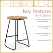 Adore Decor Mason Counter Stool Light Beige