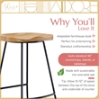 Adore Decor Mason Counter Stool Light Beige
