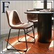 Finch Jackson Natural Distressed Leather Chair in Brown (Set of 2)