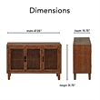 Finch Sawyer Solid Ash Wood Frame 3-Doors Cabinet in Brown