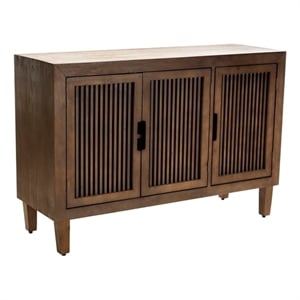 Finch Sawyer Solid Ash Wood Frame 3-Doors Cabinet in Brown