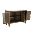 Finch Sawyer Solid Ash Wood Frame 3-Doors Cabinet in Brown