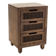 Finch Sawyer 3-Drawers Solid Ash Wood Frame Cabinet in Brown