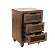 Finch Sawyer 3-Drawers Solid Ash Wood Frame Cabinet in Brown