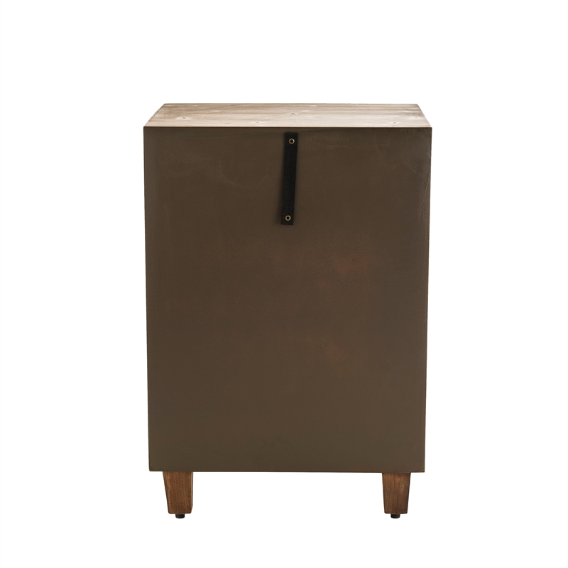 Finch Sawyer 3-Drawers Solid Ash Wood Frame Cabinet in Brown