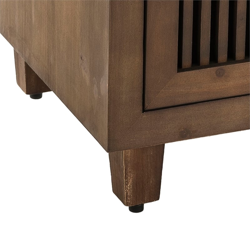 Finch Sawyer 3-Drawers Solid Ash Wood Frame Cabinet in Brown
