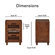 Finch Sawyer 3-Drawers Solid Ash Wood Frame Cabinet in Brown