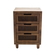 Finch Sawyer 3-Drawers Solid Ash Wood Frame Cabinet in Brown