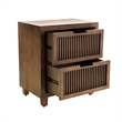 Finch Sawyer 2-Drawers Solid Ash Wood Frame Cabinet in Brown