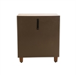 Finch Sawyer 2-Drawers Solid Ash Wood Frame Cabinet in Brown