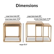 Finch Friedman Nesting Accent Tables Set of 2 Gold