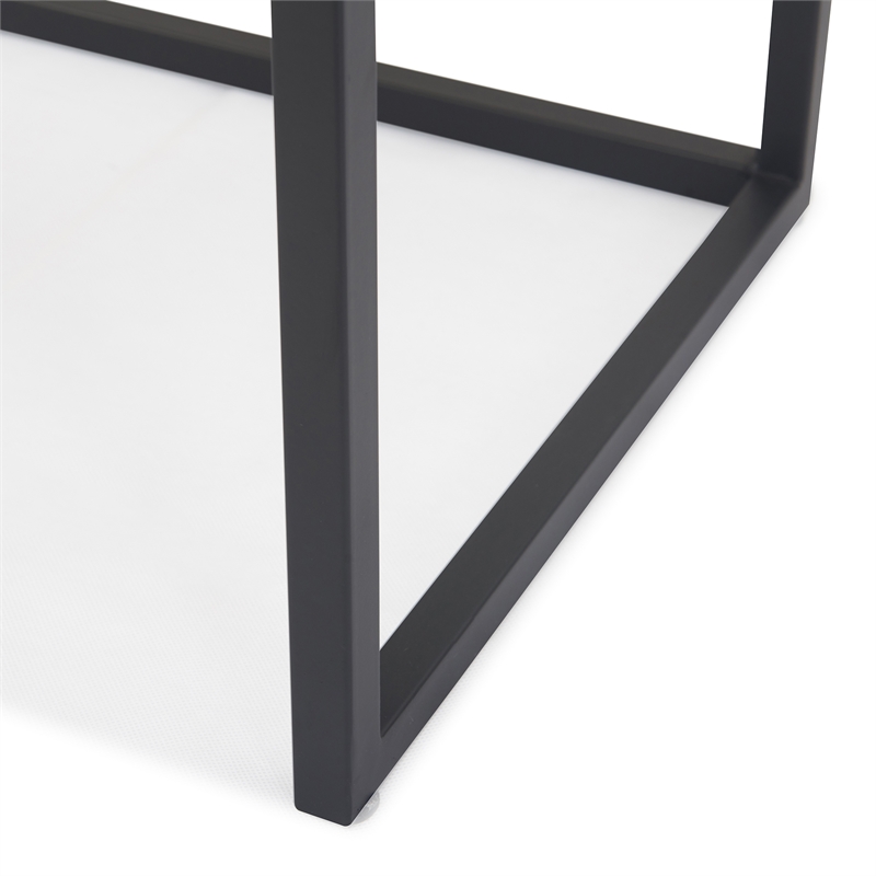 Finch Gramercy Black Mirrored Accent Table Set of 2